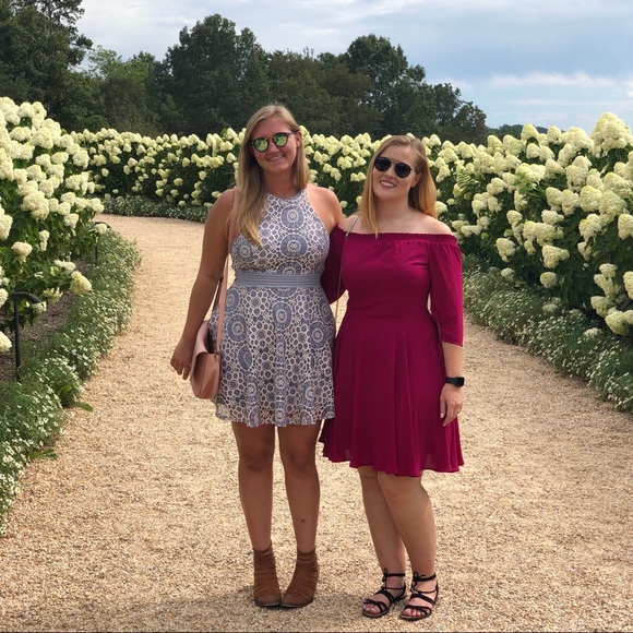 Raspberry Pink Sam Edelman Off Shoulder Dress - Picture 4 of 4